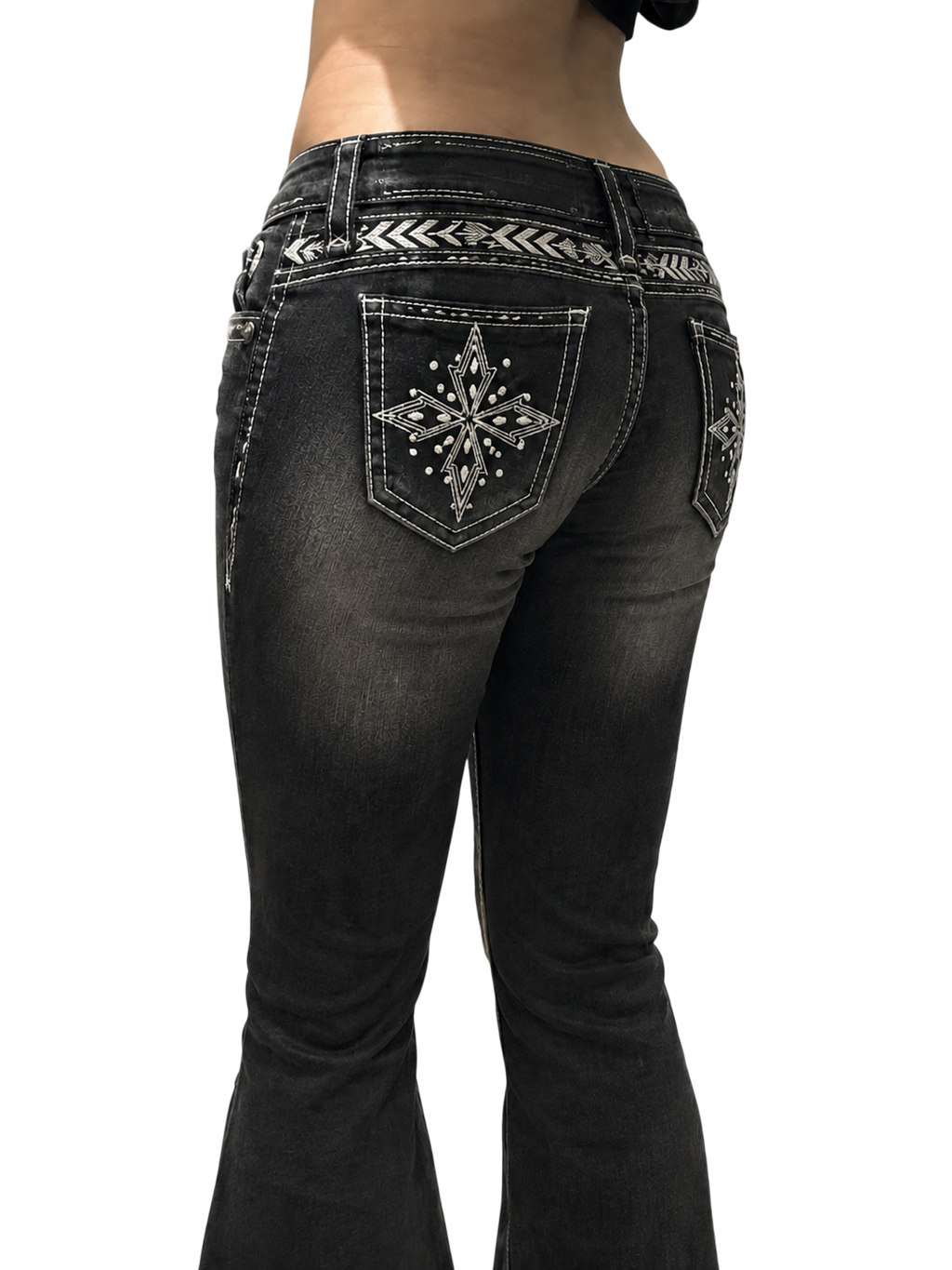 Starstruck Jeans, seen from the back, with the star pockets
