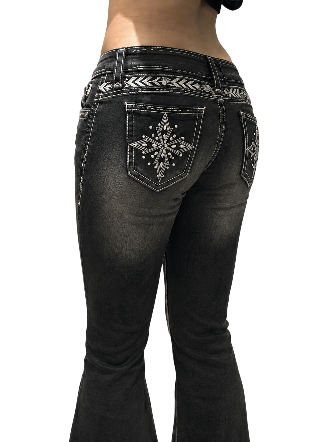 Starstruck Jeans, seen from the back, with the star pockets