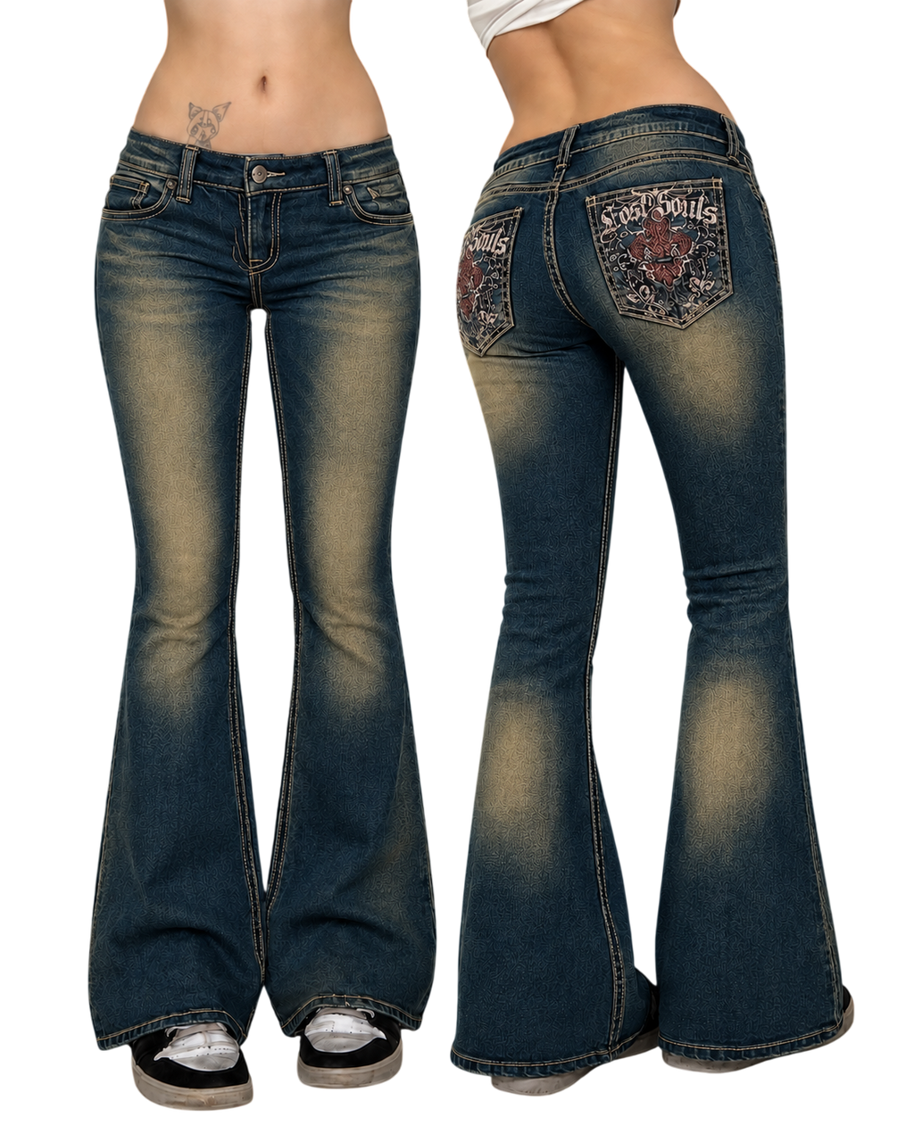 Lost Souls Jeans, front and back