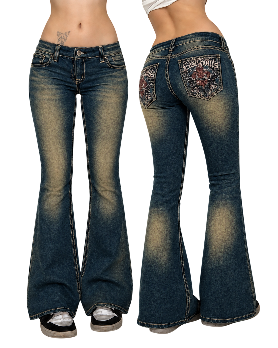Lost Souls Jeans, front and back