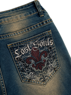 Lost Souls Jeans, embroidered back pocket